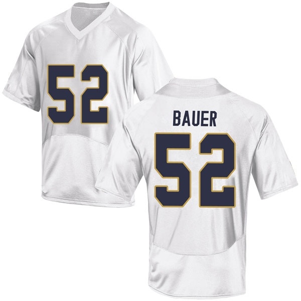 Bo Bauer Notre Dame Fighting Irish NCAA Men's #52 White Game College Stitched Football Jersey IGQ1755HQ